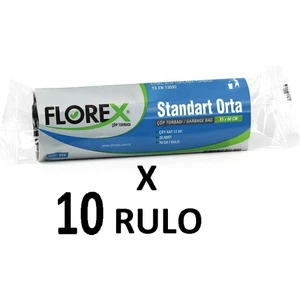 Standart Orta Boy ( 55X60 cm ) Siyah Çöp Poşeti 10 Rulo 20*10=200 Adet