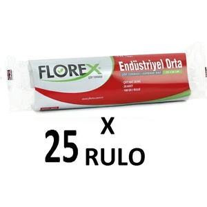 Endüstriyel Orta Boy ( 55X60 cm ) Siyah Çöp Poşeti 25 Rulo 20*25=500 Adet