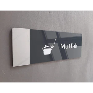 Aynalı Klasik Seri Mutfak Kapı Isimliği