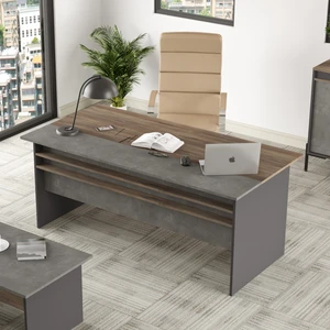 Robin Home Berlin A Ofis Çalışma Masası 180CM*90CM Kahve-Beton-Antrasit Vs1-Cga