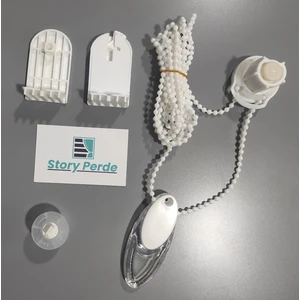 Story Perde Zebra & Stor Perde Mekanizma Seti - Stor Perde Tamir Seti - Stor Perde Parçaları - Dar Kasa 3,7 cm. Plastik yan ayaklı
