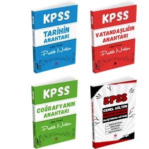Anahtar Kitaplar Yayınevi 2025 KPSS Süper Dörtlü Konu Anlatım ve Soru Bankası Seti