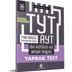 Eker Test Yayınları TYT – AYT Din Kültürü ve Ahlak Bilgisi Yaprak Test