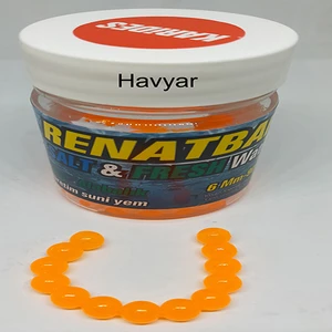 Sr Sazanrig Renat Carp Renatbait Deniz ve Tatlı Su Levrek Çupra Alabalık Silikon Yem Karides Kokulu 6 mm (90 Adet)