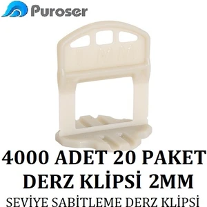 Fayans Seramik Tutucu Seviye Tespit Derz Klipsi 2mm 4000 Adet