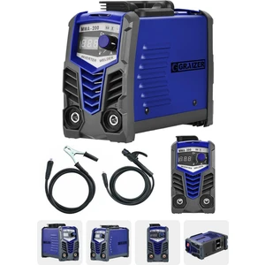Alman Mma 200 Amper Profesyonel Dijital Göstergeli Inverter Kaynak Makinesi Lacivert