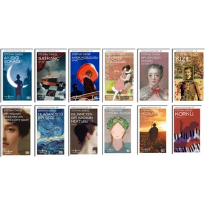 Satranç - Bir Kadının Yaşamından Yirmi Dört Saat - Korku - Bir Çöküşün Öyküsü -  Stefan Zweig - 12 Kitap Set