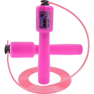 Sayaçlı Uzunluk Ayarlı Göstergeli Fuşya Atlama İpi