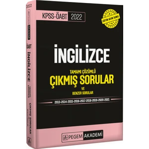 Pegem Akademi Yayıncılık 2022 KPSS ÖABT İngilizce Tamamı Çözümlü Çıkmış Sorular