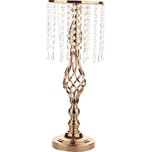 F Fityle 55cm Kristal Şamdan - Altın (Yurt Dışından)