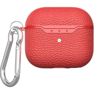 Airpods 3. Nesil Uyumlu Kılıf Silikon Kulaklık Kılıfı Deri Görünümlü Tasarım