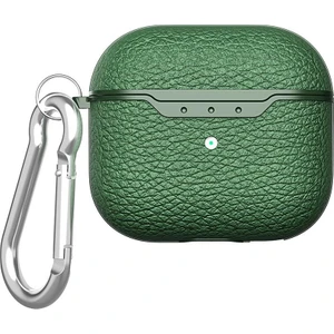 Airpods 3. Nesil Uyumlu Kılıf Silikon Kulaklık Kılıfı Deri Görünümlü Tasarım