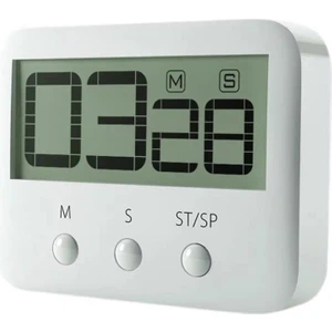 118S LCD Dijital Ekran Geri Sayım Sayacı Büyük Ekran Mutfak Zamanlayıcı Beyaz (Yurt Dışından)
