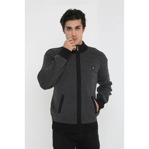 KMK Kombin Baba Süper Battal Triko Fermuarlı Örme Hırka & Kazak