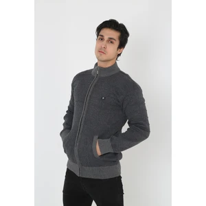 KMK Kombin Baba Süper Battal Triko Fermuarlı Örme Hırka & Kazak