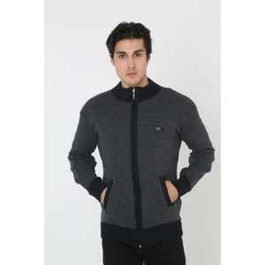 KMK Kombin Baba Süper Battal Triko Fermuarlı Örme Hırka & Kazak