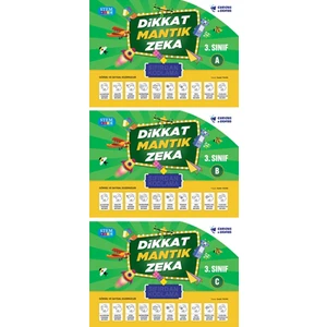 Sıfırdan Kodlama Stem (Dikkat Mantık Zeka) 3. Sınıf Seti (A-B-C) 3 Kitap