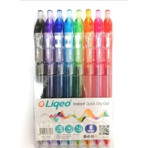 Lıqeo Instant Dry Gel Pen 0.7 mm 8 Li Pvc