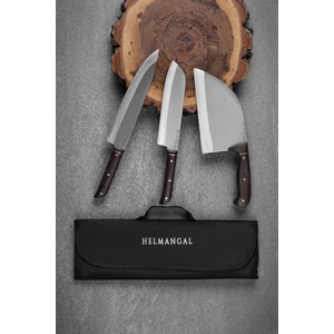 Alpha Serisi 3’lü Bıçak Set- Chef Almazan Steak Bıçağı El Yapımı Özel Üretim