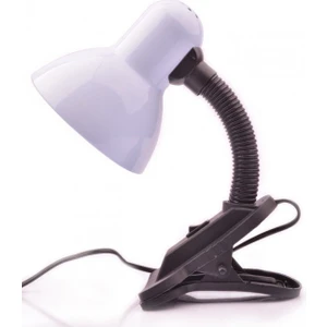 Kıskaçlı/mandallı Spiralli Retro Öğrenci Çalışma Masa Lambası (Beyaz)