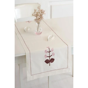 Ödel Home Naturel Buldan Keteni Çiçek Işlemeli 50 x 130 Cm. Runner