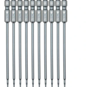 10 Parçalı Güvenlik Torx Bit Seti 1/4 Inç Sürücü Kurcalamaya T6 (Yurt Dışından)