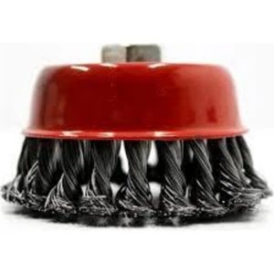 100 mm Burgulu Çanak Tel Fırça Matkap Daire Fırça