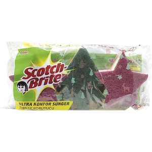 3m Scotch Brite Ultra Konfor Pembe Yeşil Yılbaşı Süngeri 3lü