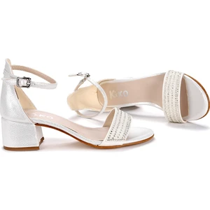Kiko Kids Kiko 761 Vakko Günlük Kız Çocuk 3 cm Topuk Sandalet Ayakkabı Sedef