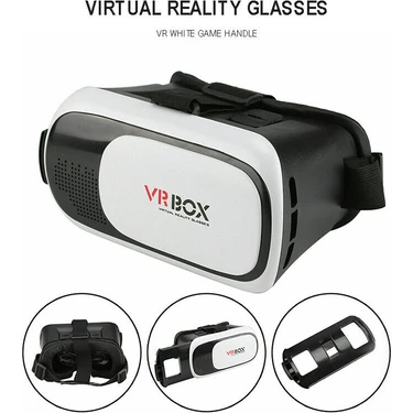 Vrbox Sanal Gerçeklik Gözlüğü Mercek Camlı Universal Uyumlu Beyaz