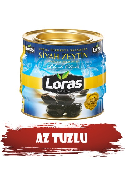 Loras Gemlik Siyah Zeytin Teneke Mega 261 290 1,4 kg