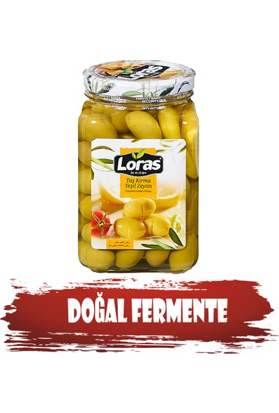 Loras Kırma Kalamata Yeşil Zeytin Cam 70 90 900 gr