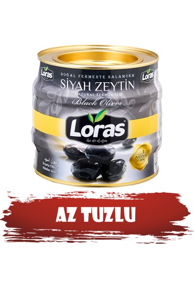Loras Gemlik Siyah Zeytin Teneke Hiper 231 -260 1,4 kg
