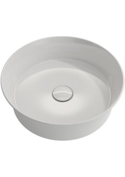 Çanak Lavabo Tezgah Üstü Yuvarlak Vessel 38 cm Parlak Beyaz 1478-001-0125