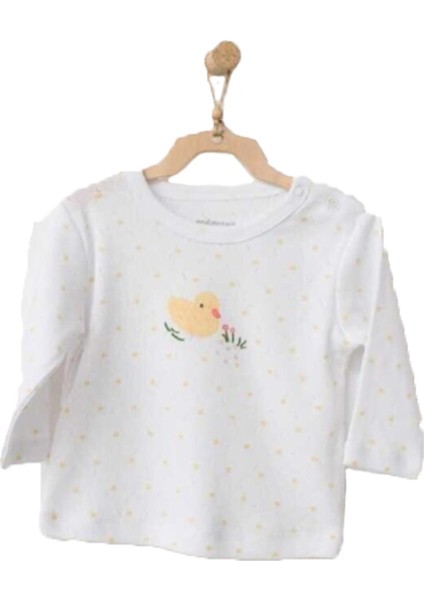 Kız Bebek Civciv Desenli Beyaz Tshirt AC21577 fiyatları