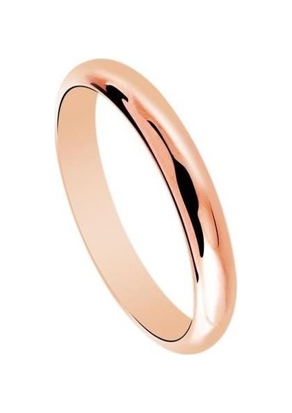 3mm Rose Düz Bombe Klasik Alyans fiyatları