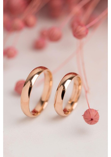 4mm Rose Düz Bombe Klasik Alyans fiyatları
