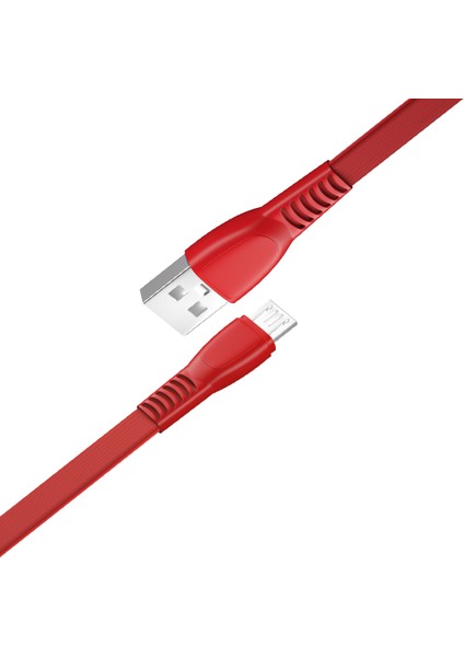 Fit Plus Flat FS-401 Micro USB Data/şarj Kablosu 2.4A 1mt