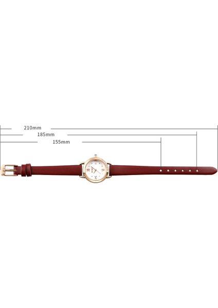 Skmeı 1769 Damalı Dokulu Yuvarlak Arama Deri Kayışı Kuvars Watch Bayanlar Için (Haki) (Yurt Dışından) modelleri