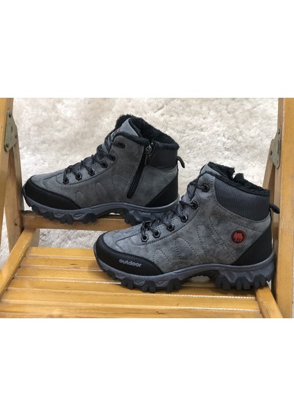 Garson Boy Fermuarlı Autdor Içi Tüylü Spor Çocuk Botu