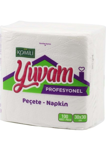 Yuvam - Lüks Kare Servis Peçete 30X30 - 100'LÜ