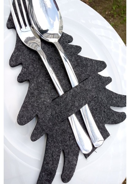 Füme 6 adet dekoratif çam ağacı kaşıklık fiyatları