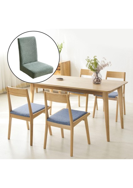 Yemek Sandalyesi Yıkanabilir Sandalye Slipcover Çıkarılabilir Koruyucu Yeşil Kapakları (Yurt Dışından)