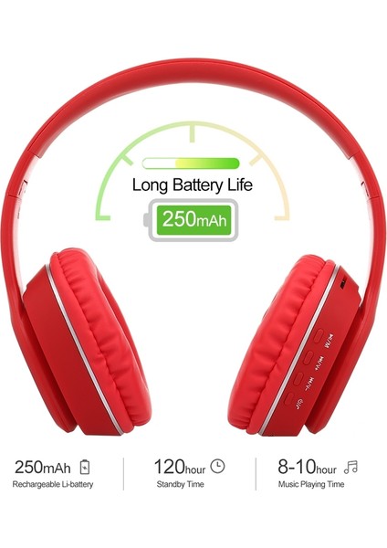 L350 Katlanabilir Kablosuz Spor Stereo Bluetooth Kulaklık (Beyaz) (Yurt Dışından)