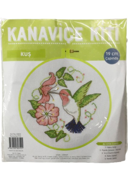 Kanaviçe Kiti Kuş K203