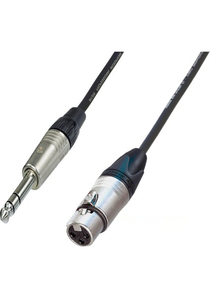 Klotz & Neutrik Xlr Dişi - 1/4'' Trs Stereo Jack Profesyonel Balanslı Kablo Siyah - 9 Metre