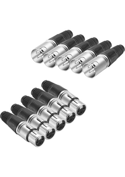 Violet 10'lu Xlr Erkek - Xlr Dişi Könnektör Seti