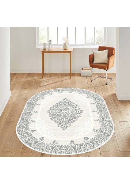 Dijital Baskı Yıkanabilir Kaymaz Taban Oval Halı Rvg7080100200