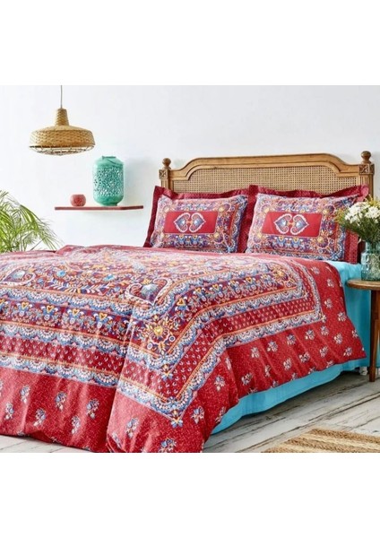 Home Çift Kişilik Ranforce Nevresim Takımı Mihver Kırmızı fiyatları