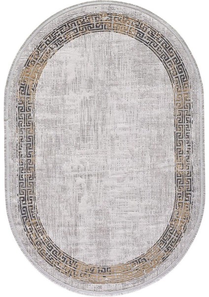Halı Black&Brown Oval Koleksiyonu 11298 Sarı
